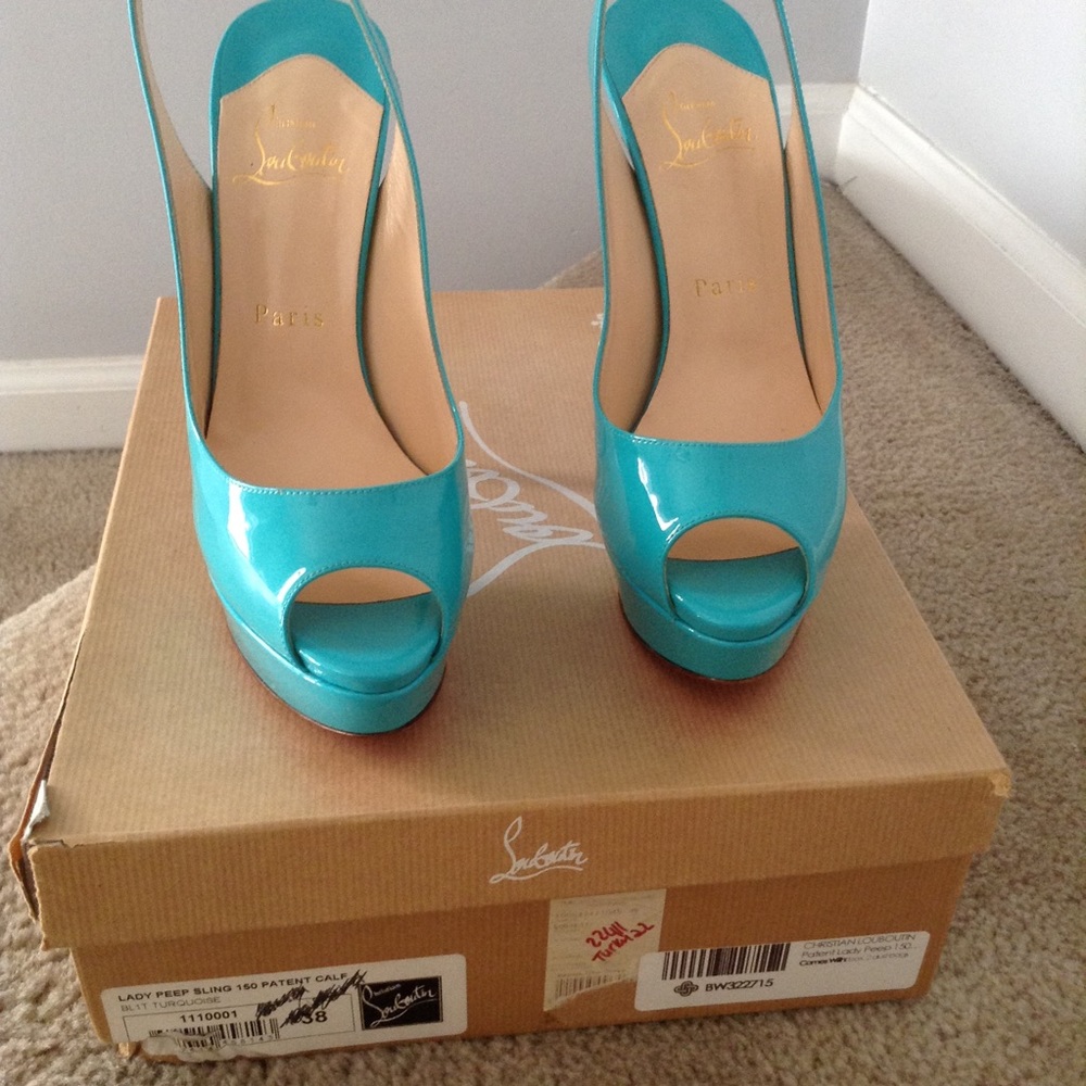 Christian Louboutin slingback Peep Toe